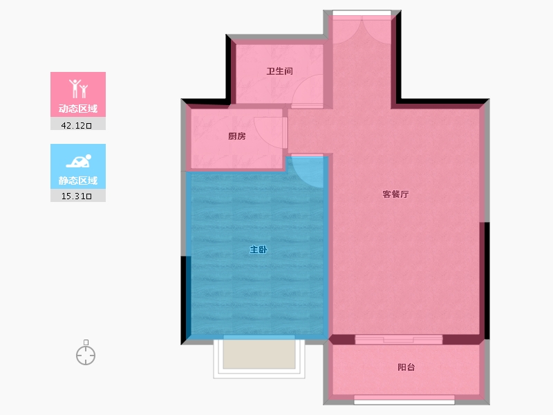 海南省-三亚市-天赐南湾-51.39-户型库-动静分区