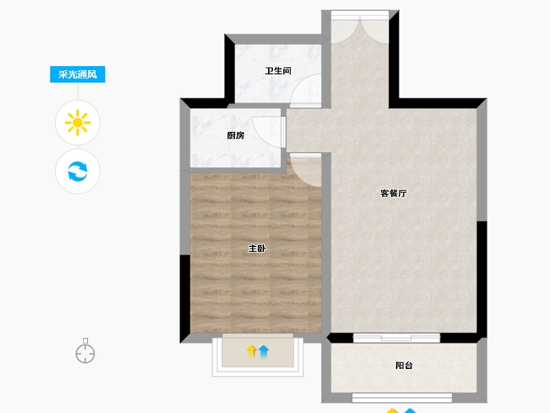 海南省-三亚市-天赐南湾-51.39-户型库-采光通风