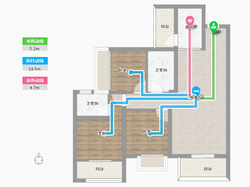 四川省-南充市-泽京西樾府-74.82-户型库-动静线