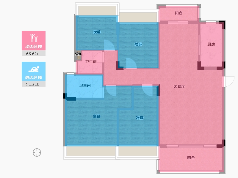 广西壮族自治区-桂林市-平乐碧桂园-106.84-户型库-动静分区