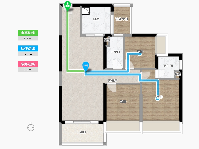 广西壮族自治区-桂林市-平乐碧桂园-79.97-户型库-动静线