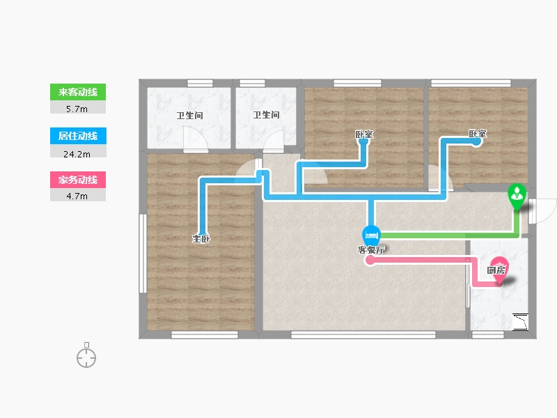 四川省-南充市-文博园-85.50-户型库-动静线