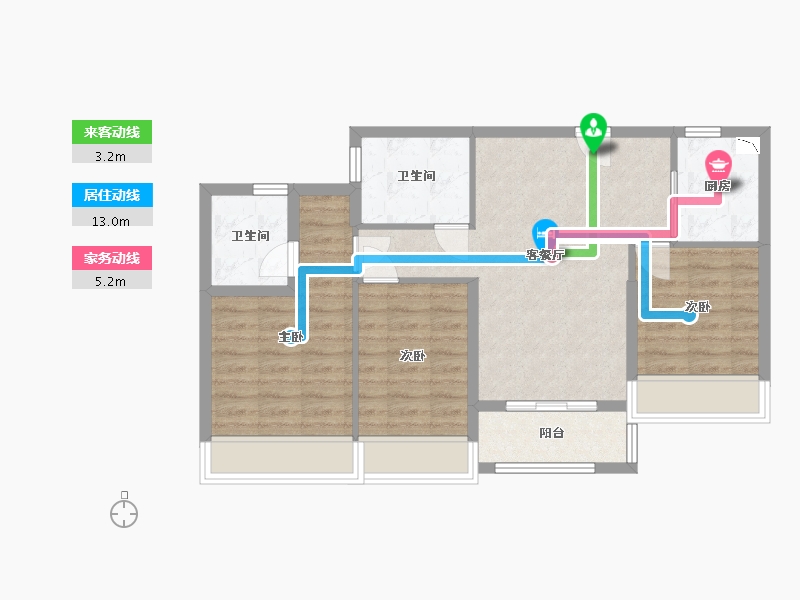 浙江省-湖州市-东宸府-73.13-户型库-动静线