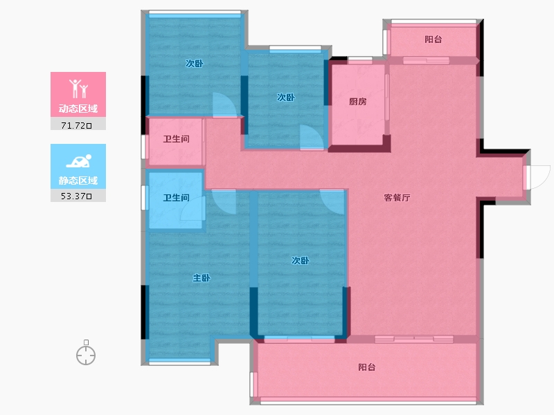 广西壮族自治区-桂林市-筑成时代春晓-112.57-户型库-动静分区