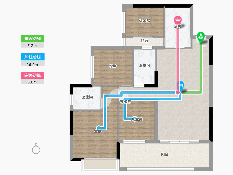 四川省-南充市-龙城壹号幸福里-99.15-户型库-动静线