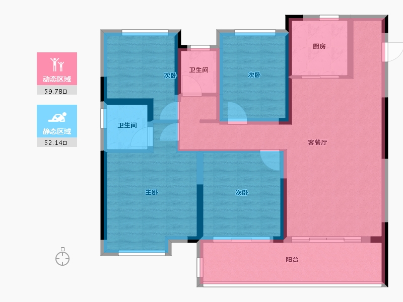 广西壮族自治区-桂林市-筑成时代春晓-99.59-户型库-动静分区