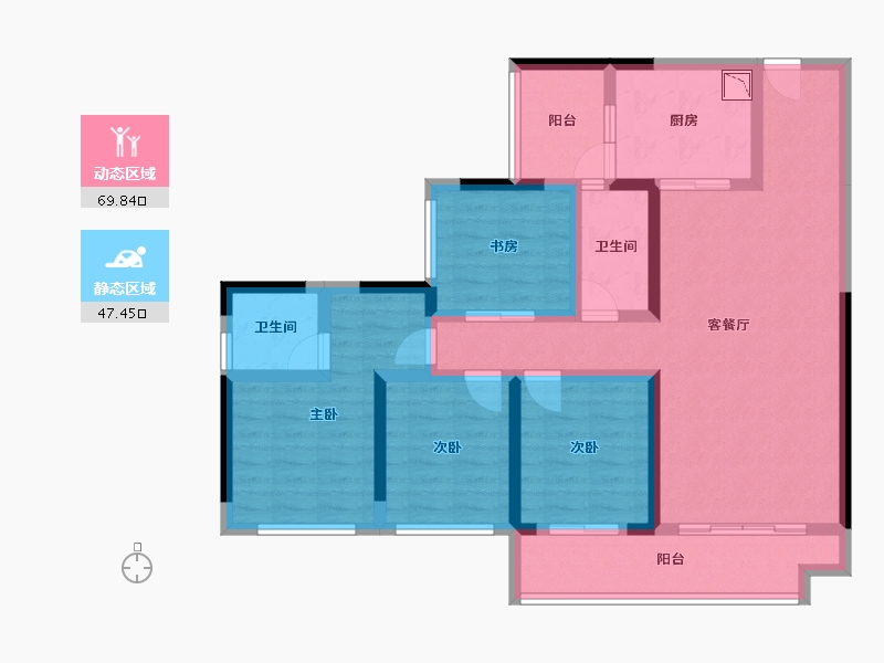 广西壮族自治区-桂林市-兴安彰泰学府-102.67-户型库-动静分区