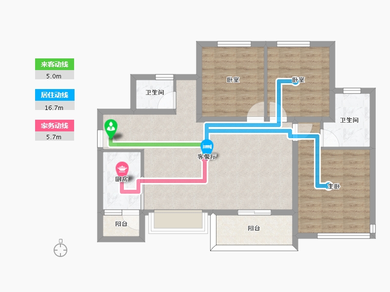 四川省-南充市-领地蘭台府-82.35-户型库-动静线