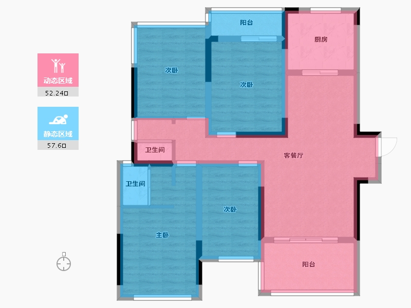 广西壮族自治区-桂林市-筑成时代春晓-97.08-户型库-动静分区