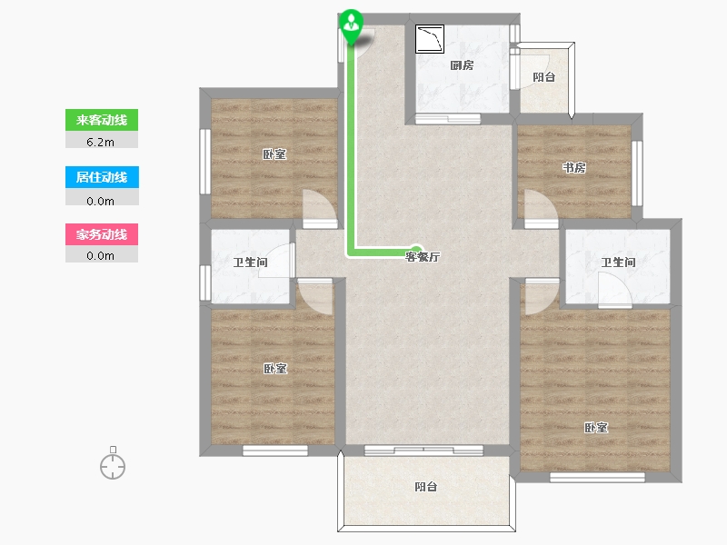 四川省-南充市-领地蘭台府-91.79-户型库-动静线