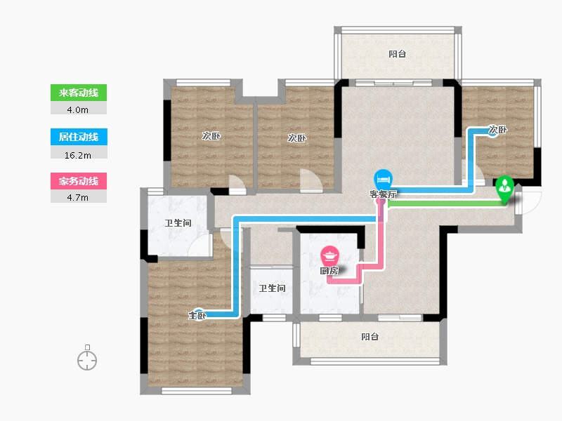 广西壮族自治区-桂林市-筑成时代春晓-102.94-户型库-动静线