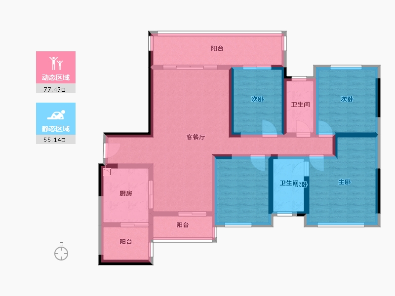 广西壮族自治区-桂林市-兴安彰泰学府-116.76-户型库-动静分区