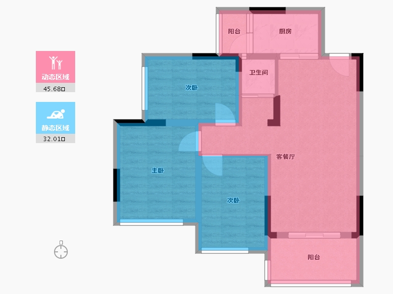 广西壮族自治区-桂林市-筑成时代春晓-68.53-户型库-动静分区