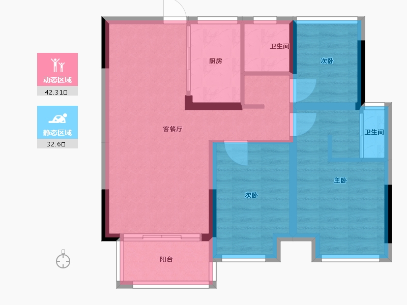 广西壮族自治区-桂林市-筑成时代春晓-66.12-户型库-动静分区