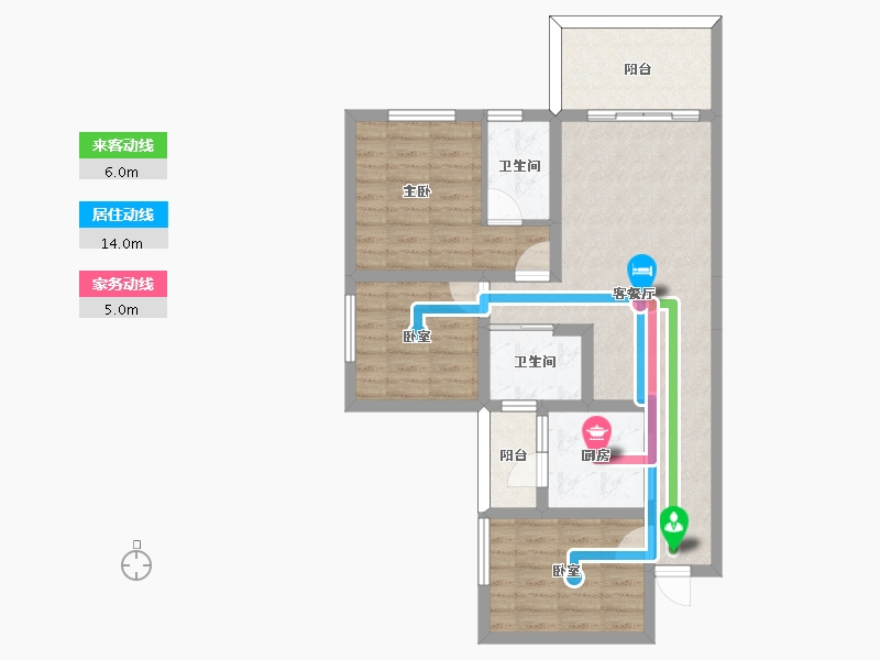 四川省-南充市-阳光生态城-75.01-户型库-动静线