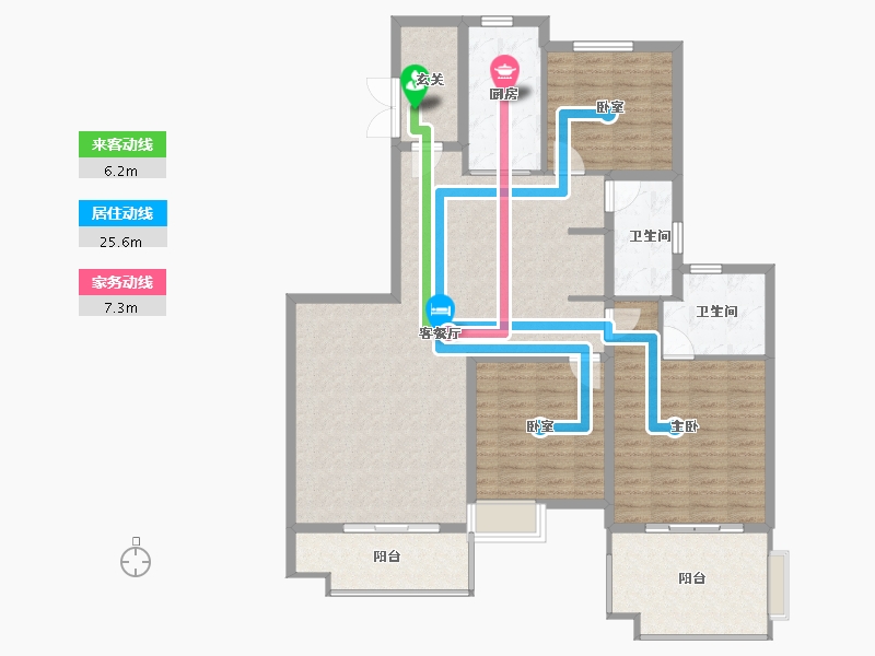 四川省-南充市-恒大悦龙台-122.45-户型库-动静线