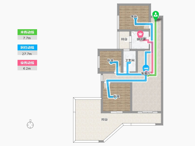 四川省-南充市-阳光生态城-104.41-户型库-动静线