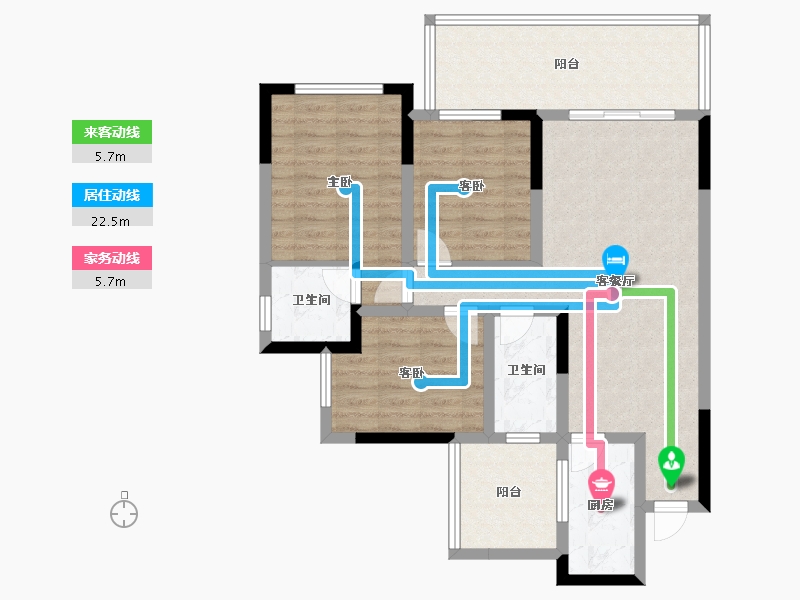 四川省-遂宁市-舜天尚美2期-91.97-户型库-动静线