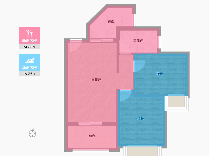 海南省-三亚市-碧桂园珊瑚宫殿-47.62-户型库-动静分区