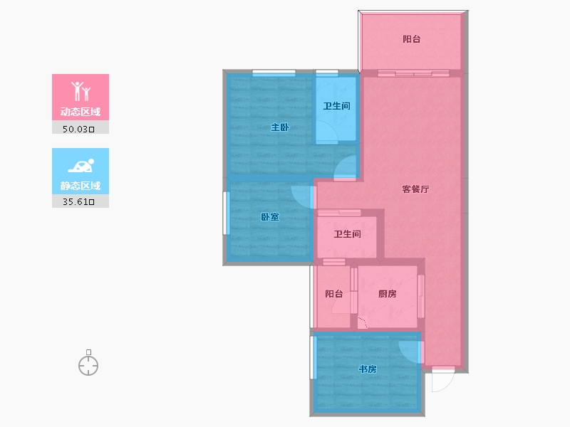 四川省-南充市-阳光生态城-75.20-户型库-动静分区