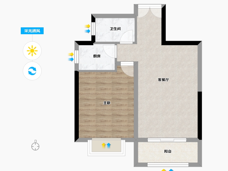 海南省-三亚市-天赐南湾-52.11-户型库-采光通风