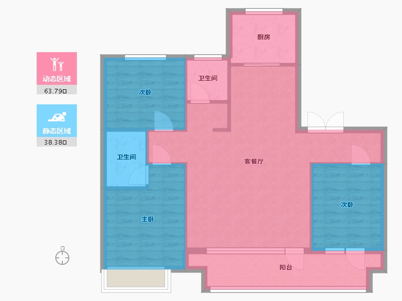 山东省-淄博市-悦府-92.48-户型库-动静分区