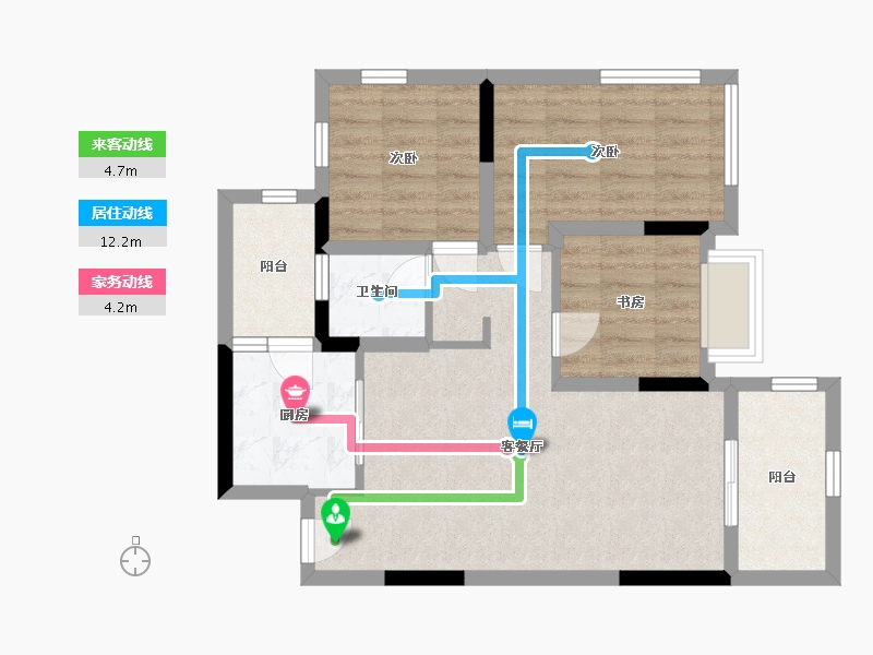 四川省-眉山市-天府理想城-68.28-户型库-动静线