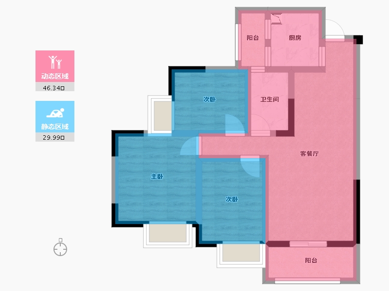 四川省-南充市-紫御嘉园-65.94-户型库-动静分区