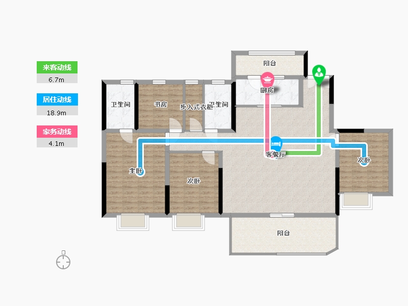 四川省-成都市-人居锦城峰荟荟澜阁-139.26-户型库-动静线