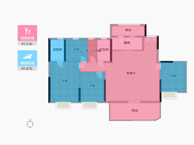 四川省-成都市-人居锦城峰荟荟澜阁-139.26-户型库-动静分区