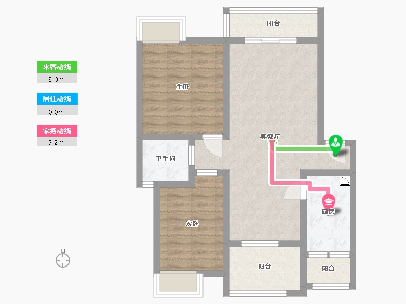 四川省-南充市-紫御嘉园-70.92-户型库-动静线