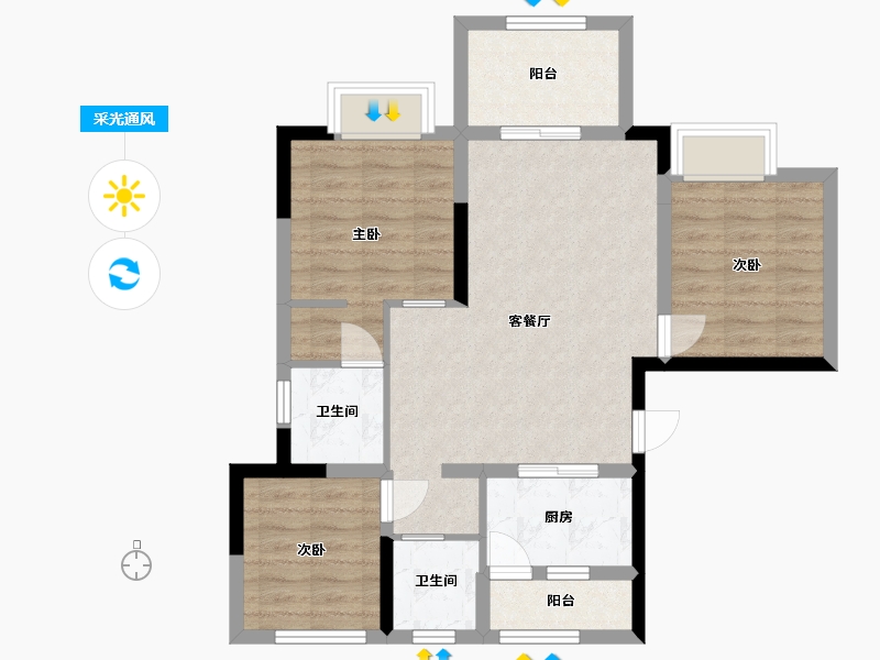 四川省-乐山市-18°森林-74.35-户型库-采光通风