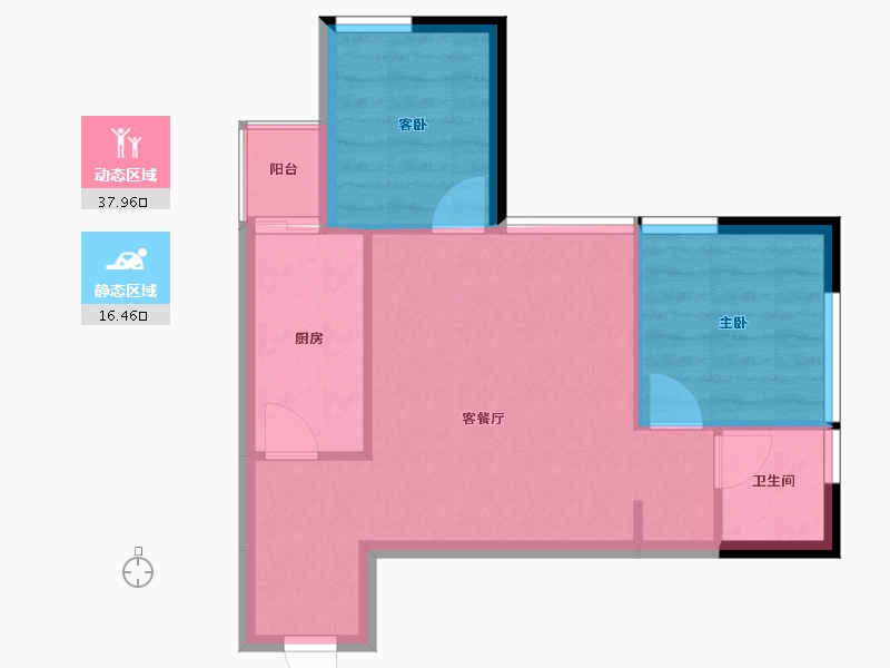 四川省-遂宁市-兴洲·观澜-48.75-户型库-动静分区