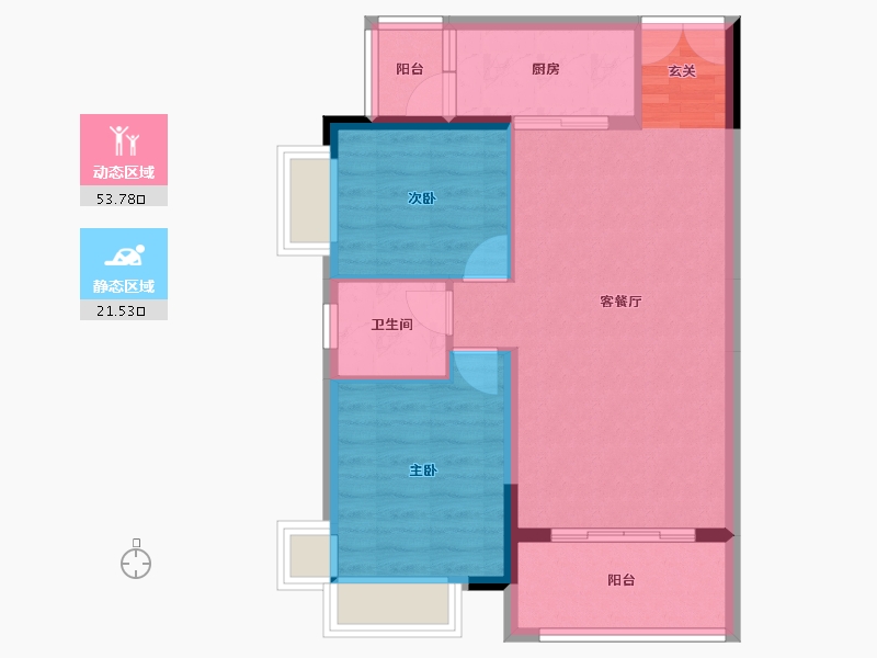 广东省-揭阳市-揭阳幸福城-68.02-户型库-动静分区