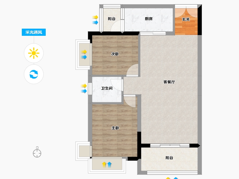 广东省-揭阳市-揭阳幸福城-68.02-户型库-采光通风