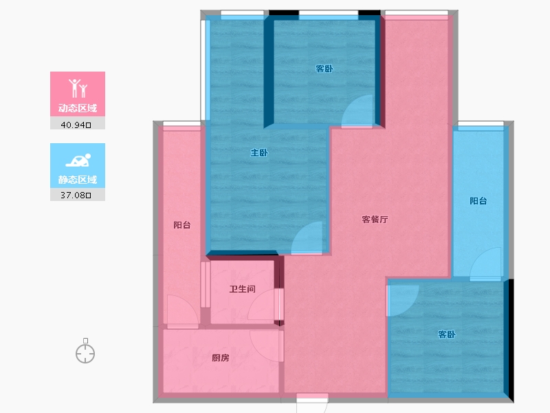 四川省-遂宁市-兴洲·观澜-68.86-户型库-动静分区