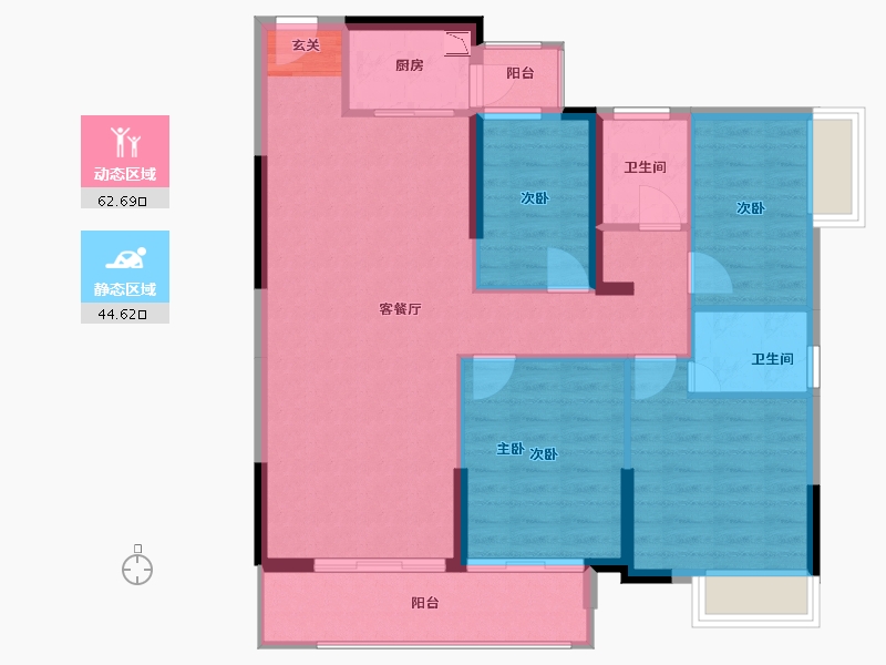 广西壮族自治区-南宁市-隆源学府-97.13-户型库-动静分区