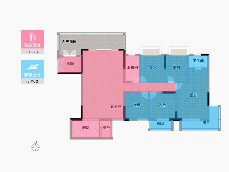 广东省-揭阳市-揭阳幸福城-142.31-户型库-动静分区