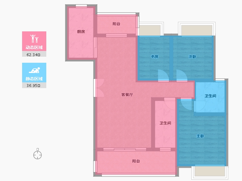 广西壮族自治区-桂林市-彰泰阳朔十里春风-87.56-户型库-动静分区