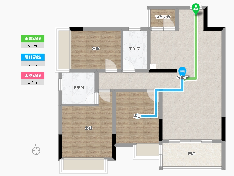 广西壮族自治区-桂林市-兴进漓江锦府-87.16-户型库-动静线