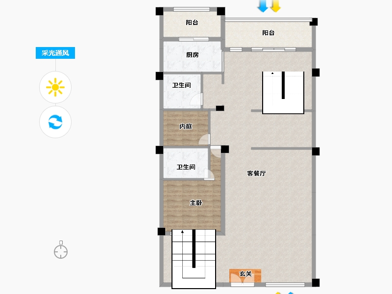 广东省-揭阳市-隆江新城-153.46-户型库-采光通风