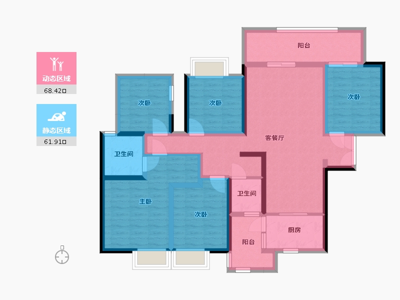 广西壮族自治区-南宁市-路桥壮美山湖-114.47-户型库-动静分区