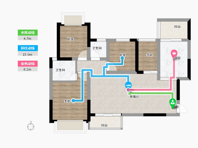 四川省-眉山市-万景中岩广场-68.40-户型库-动静线