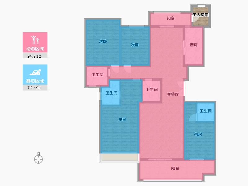 四川省-乐山市-棕榈银滩-157.24-户型库-动静分区