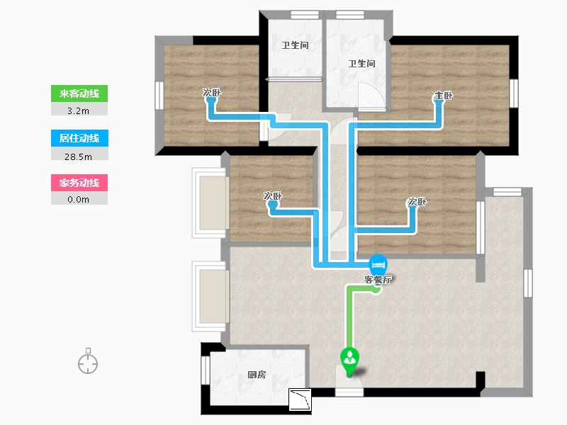 福建省-泉州市-景园合著-84.99-户型库-动静线