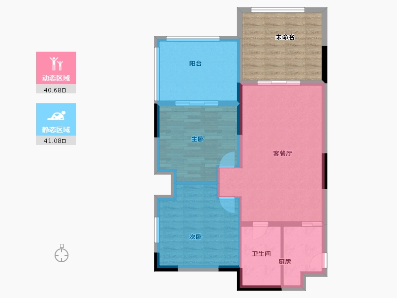 海南省-三亚市-东和福湾-86.87-户型库-动静分区