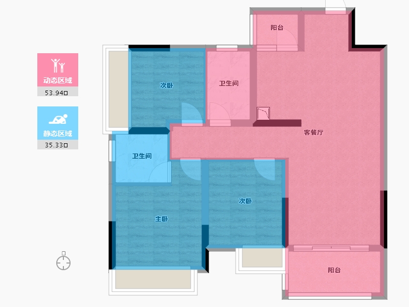 广西壮族自治区-桂林市-兴进漓江锦府-79.06-户型库-动静分区