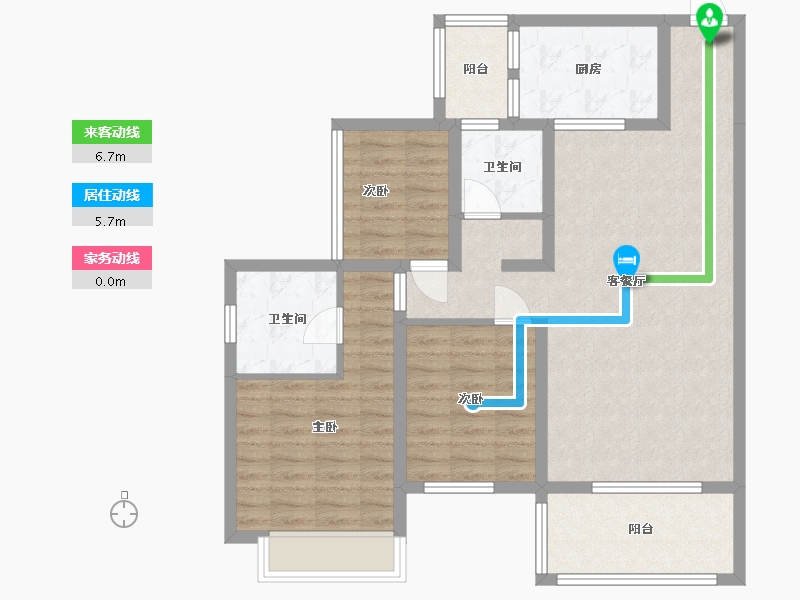 四川省-乐山市-德胜公馆-90.48-户型库-动静线