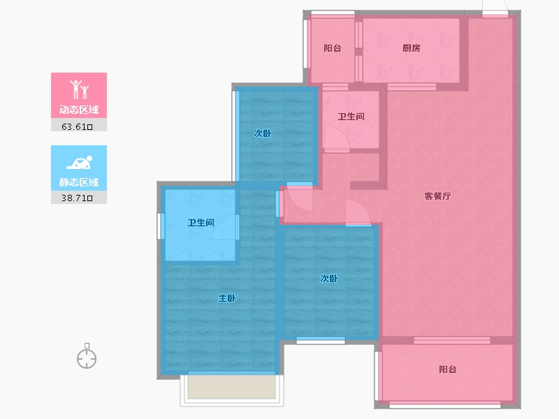 四川省-乐山市-德胜公馆-90.48-户型库-动静分区