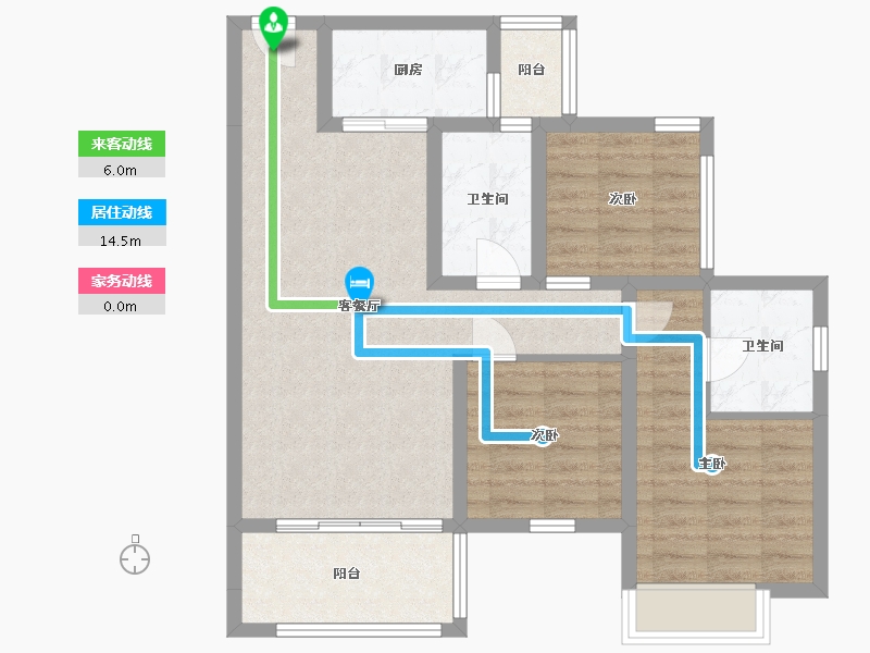 四川省-乐山市-德胜公馆-79.54-户型库-动静线